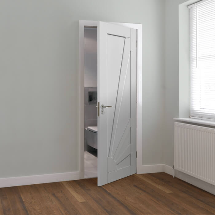 JB Kind Aurora White Primed 4-Panels Internal Door