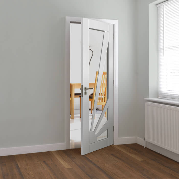 JB Kind Aurora White Primed 4-Lites Internal Glazed Door