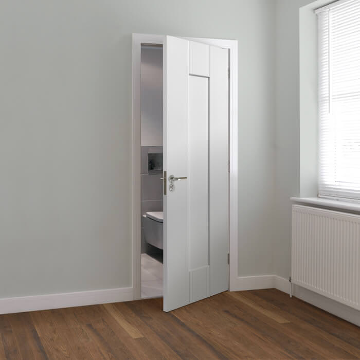 JB Kind Axis White Primed 1-Panel Internal Fire Door