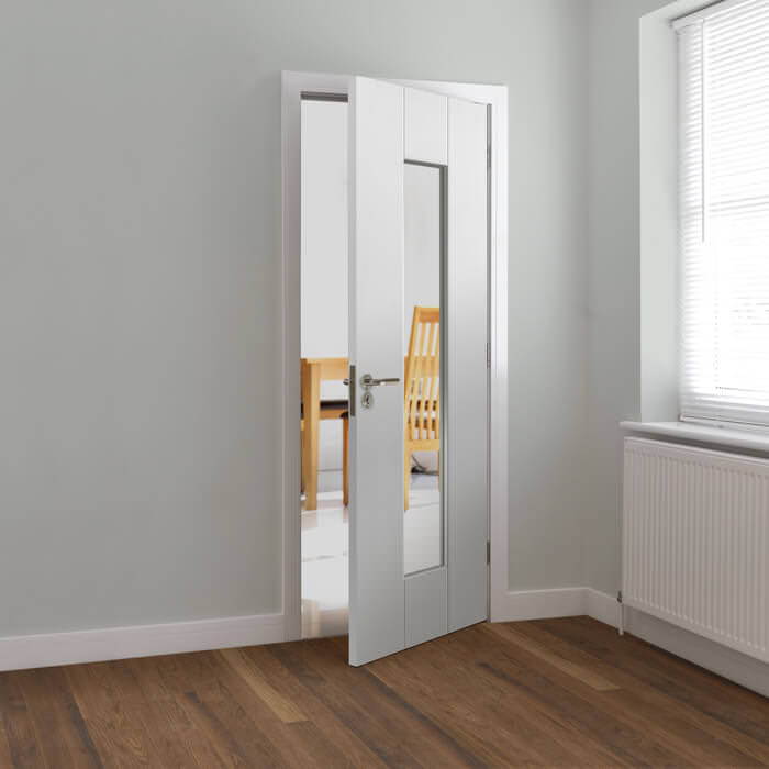 JB Kind Axis White Primed 1-Lite Internal Glazed Door