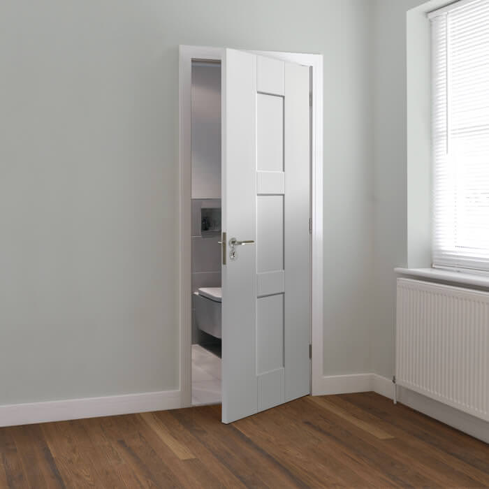 JB Kind Geo White Primed 3-Panels Internal Door