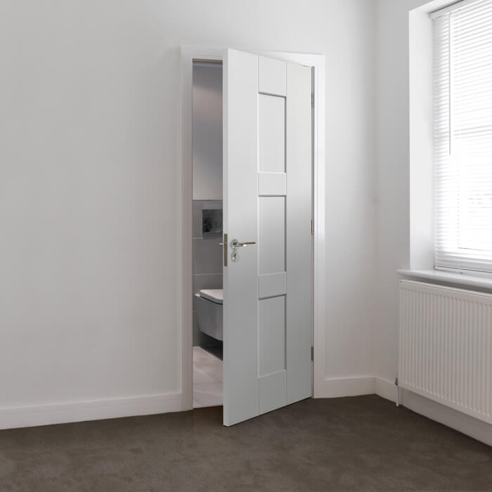 JB Kind Geo White Primed 3-Panels Internal Fire Door