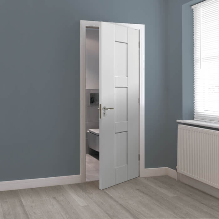 JB Kind Geo White Primed 3-Panels Internal Fire Door