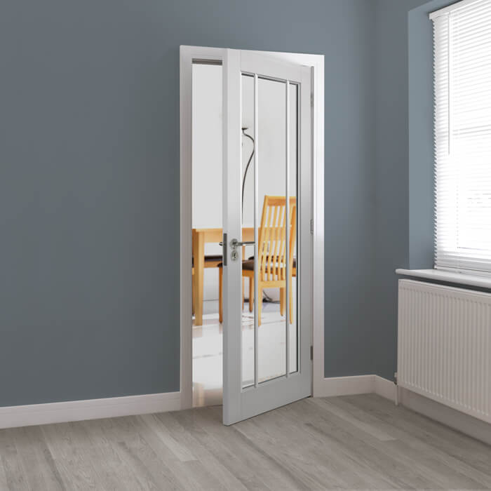 JB Kind Trinidad White Primed 3-Lites Internal Glazed Door