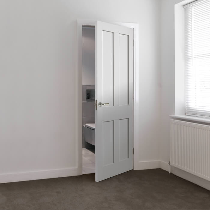 JB Kind Rushmore White Primed 4-Panels Internal Fire Door