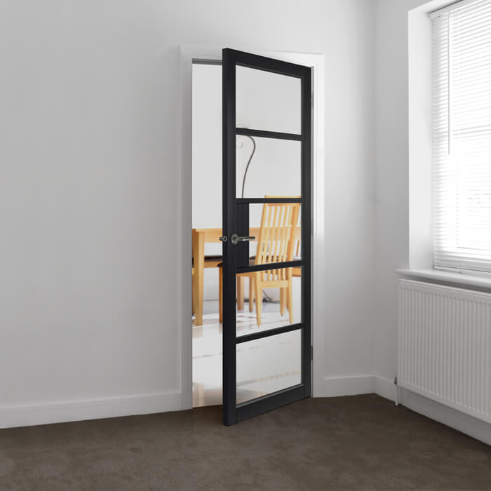 JB Kind Metro Black 5-Lites Internal Glazed Door