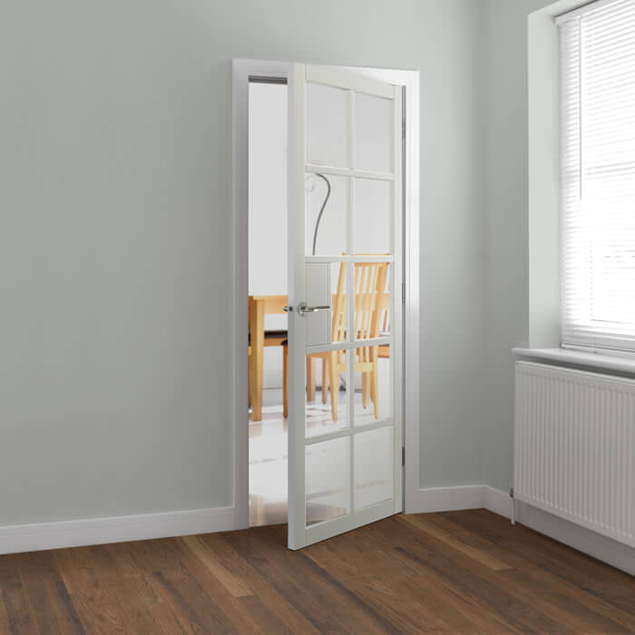 JB Kind Plaza Painted White 10-Lites Internal Glazed Door