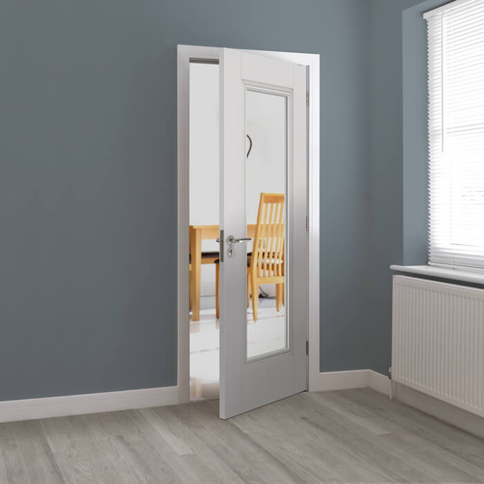 JB Kind Belton White Primed 1-Lite Internal Glazed Door