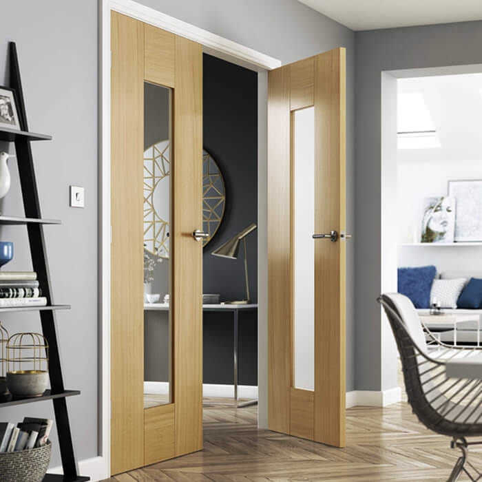 JB Kind Axis Pre-Finished Oak 1-Lite Internal Glazed Door