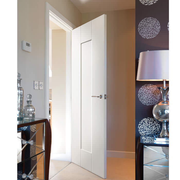 JB Kind Axis White Primed 1-Panel Internal Fire Door