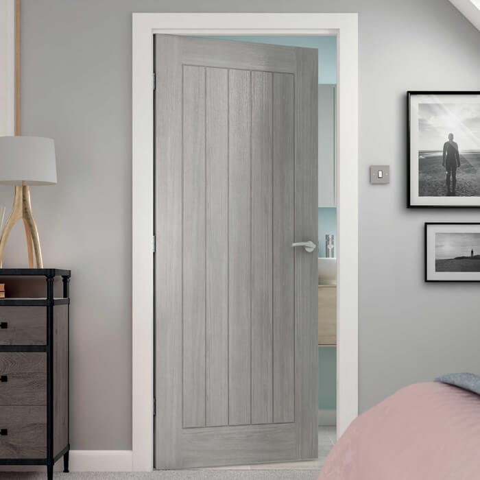 JB Kind Colorado Pre-Finished Grey 5-Panels Laminated Internal Door