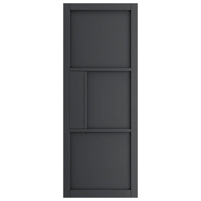 JB Kind Cosmo Pre-Finished Laminated Graphite-Grey 3-Panels Internal Door