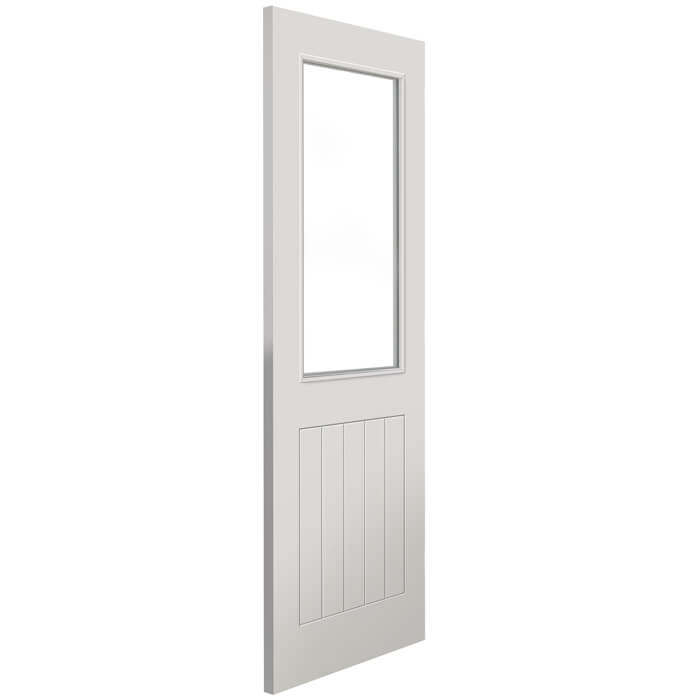 JB Kind Thames White Primed 1-Lite 5-Panels Internal Glazed Door