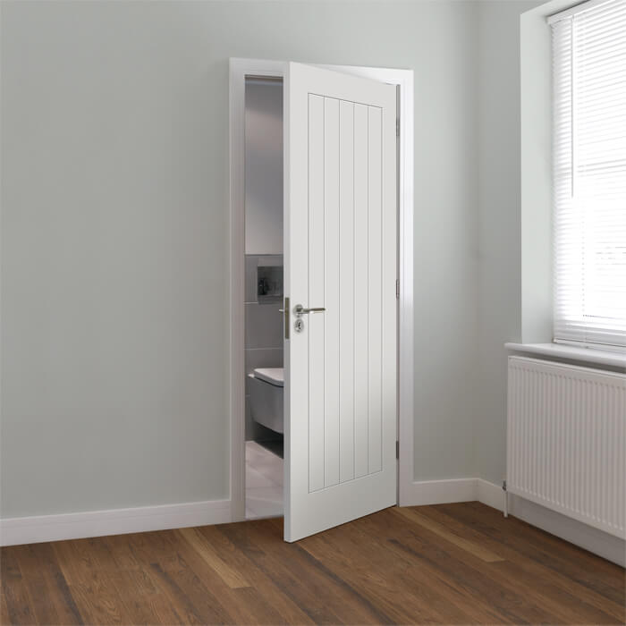 JB Kind Thames White Primed 5-Panels Internal Fire Door