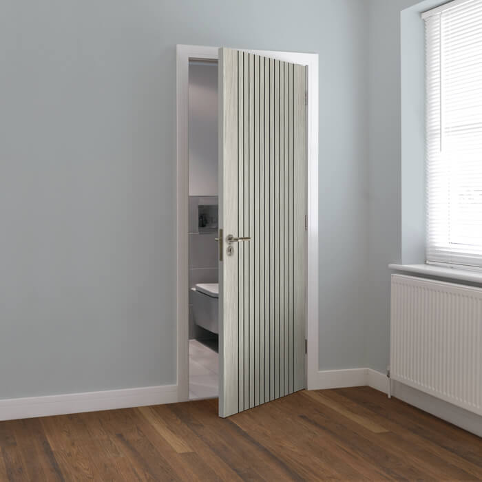 JB Kind Aria Pre-Finished Grey Laminate Internal Door