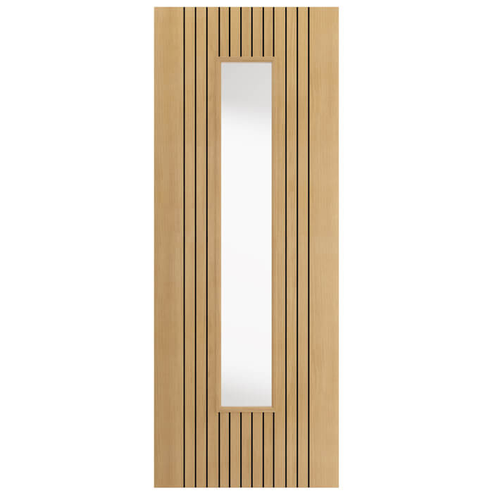 JB Kind Aria Pre-Finished Oak Laminate 1-Lite Internal Glazed Door