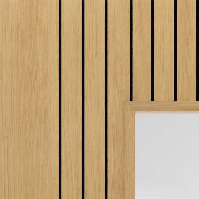 JB Kind Aria Pre-Finished Oak Laminate 1-Lite Internal Glazed Door