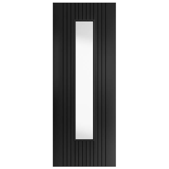 JB Kind Aria Pre-Finished Black Laminate 1-Lite Internal Glazed Door