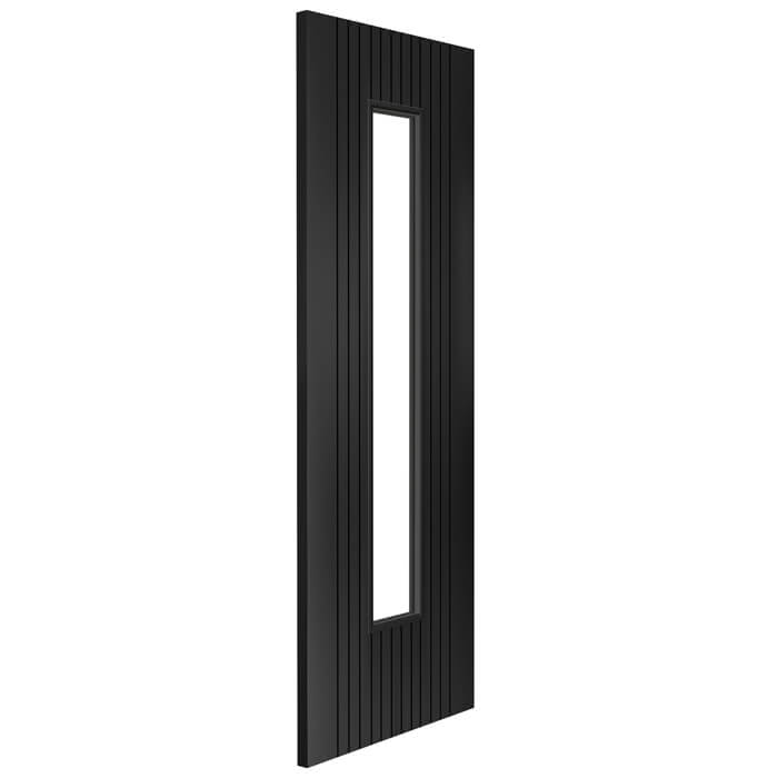 JB Kind Aria Pre-Finished Black Laminate 1-Lite Internal Glazed Door