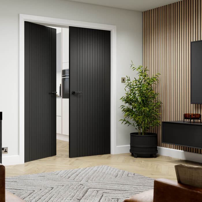 JB Kind Aria Pre-Finished Black Laminate Internal Door