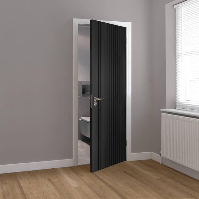 JB Kind Aria Pre-Finished Black Laminate Internal Fire Door