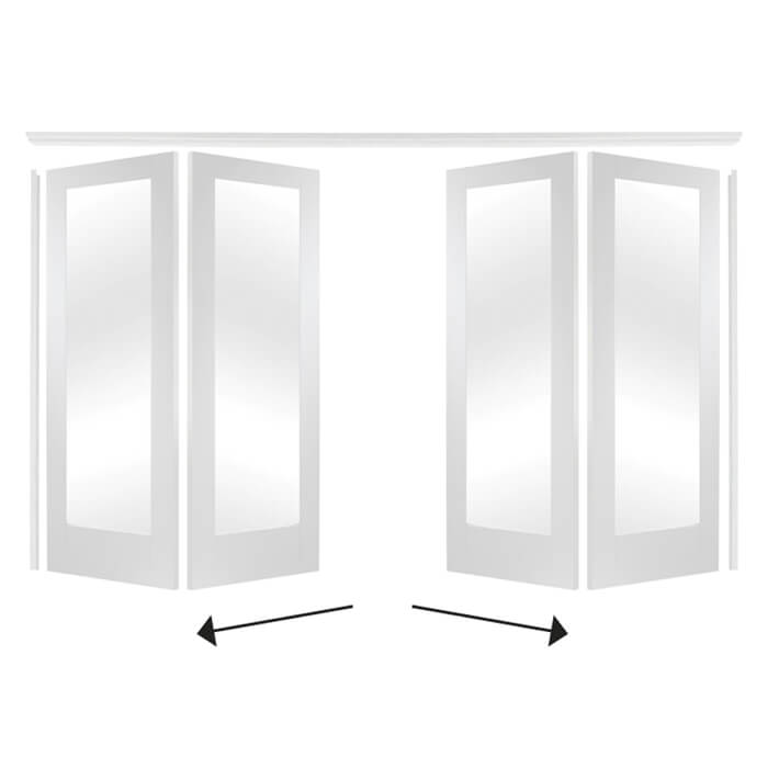 XL Joinery Freefold White Primed Room Divider Glazed Door System