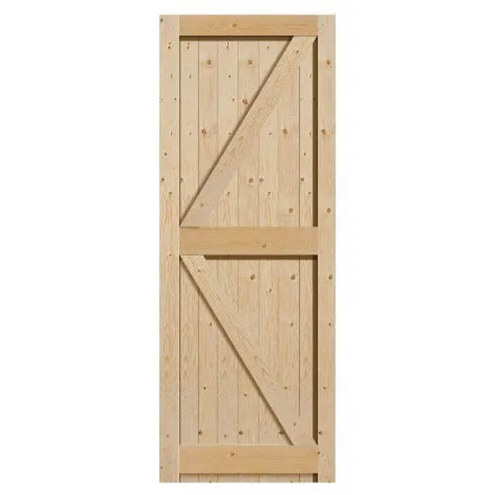 JB Kind FL And B Un-Finished Solid Pine Softwood Boarded External Door