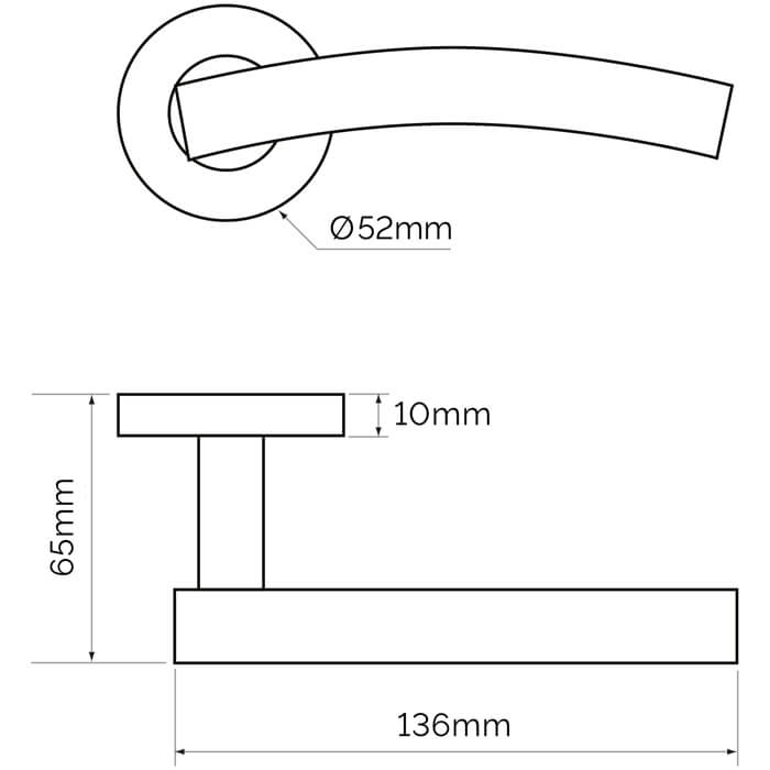 JB Kind Detroit Satin Stainless Steel Door Handle Latch Pack