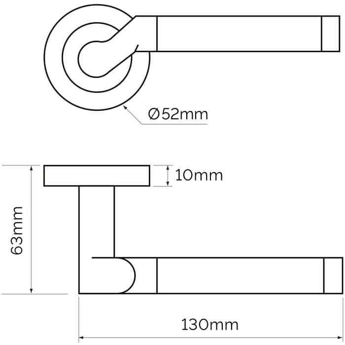 JB Kind Miami Polished Chrome Door Handle Latch Pack