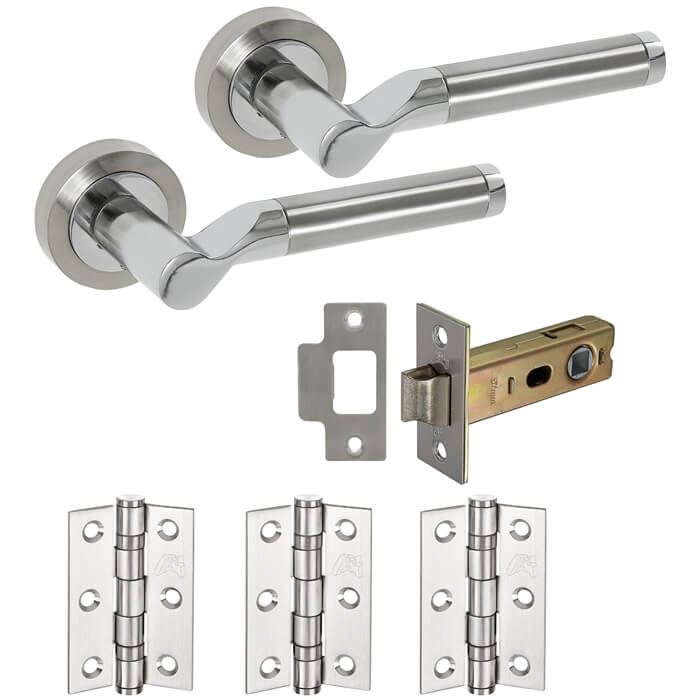 JB Kind Miami Polished Chrome Door Handle Latch Pack