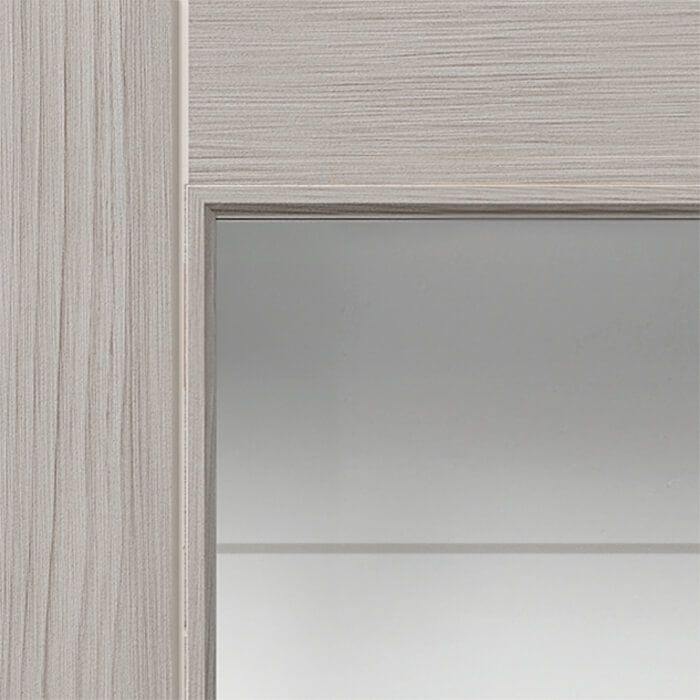 JB Kind Tigris Pre-Finished Light-Grey Laminate 1L Internal Glazed Door