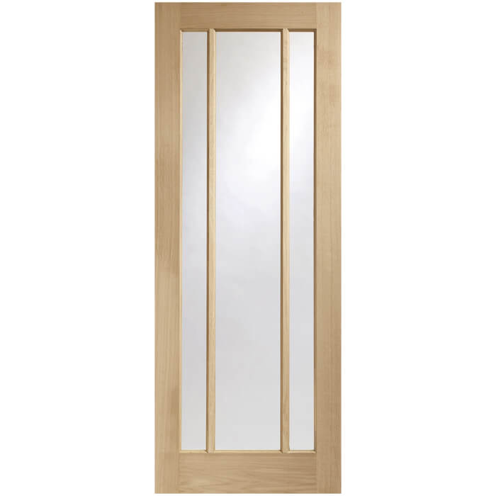 XL Joinery Worcester Clear Lacquer Oak 3-Lites Internal Glazed Door