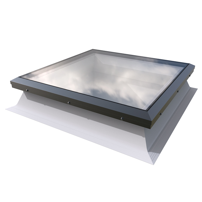 Brett Martin Flat Glass Fixed Unvented Rooflight with 150mm PVC Kerb - Auto Hit and Miss