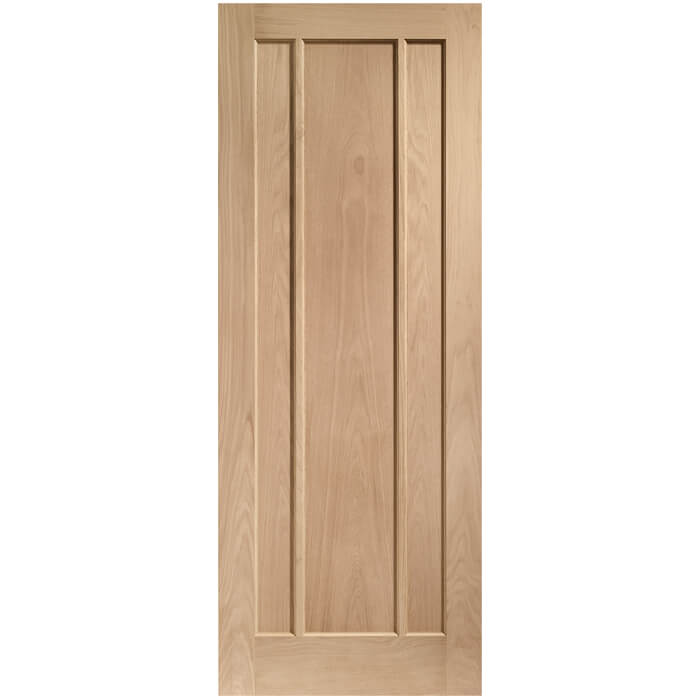 XL Joinery Worcester Clear Lacquer Oak 3-Panels Internal Door