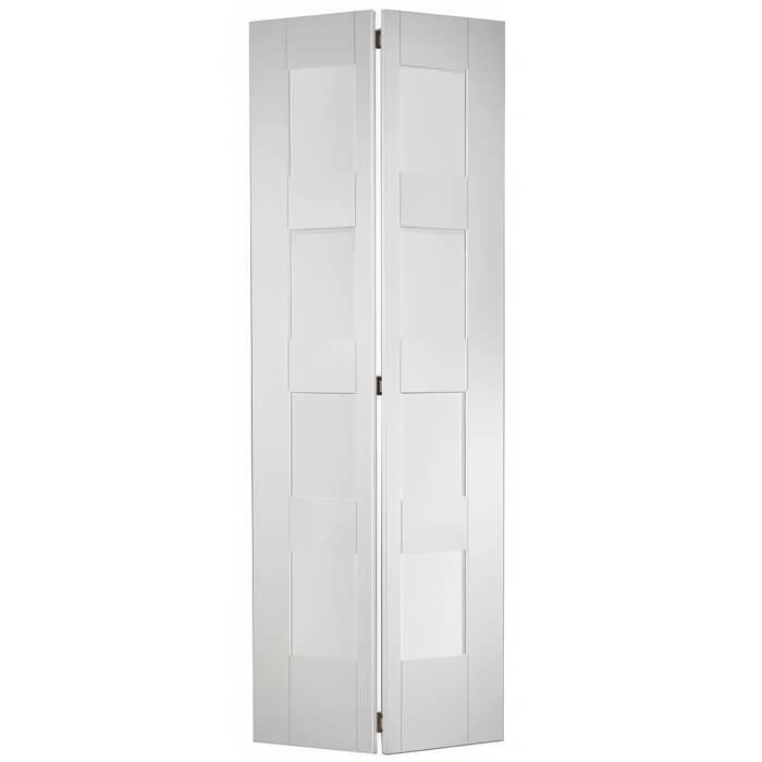 LPD Shaker White Primed 8-Lites Internal Bi-Fold Glazed Door