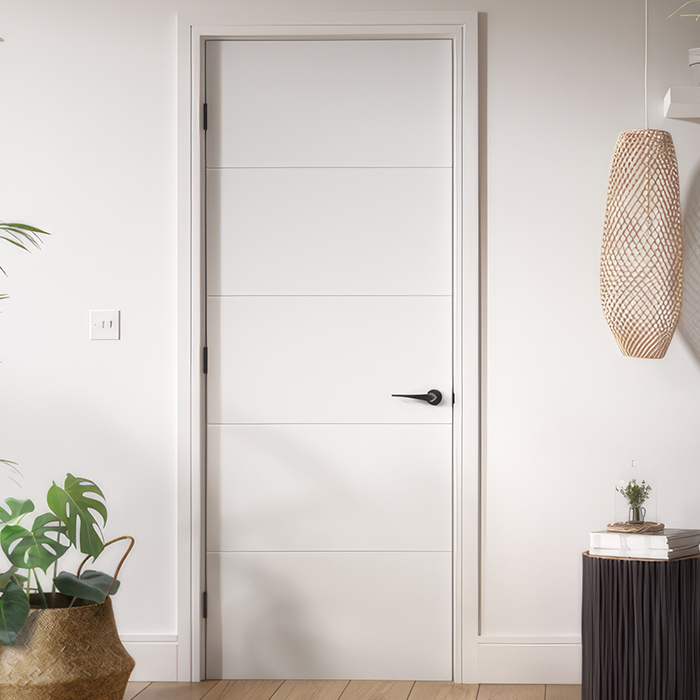 LPD Santandor White Primed 5-Panels Internal Fire Door