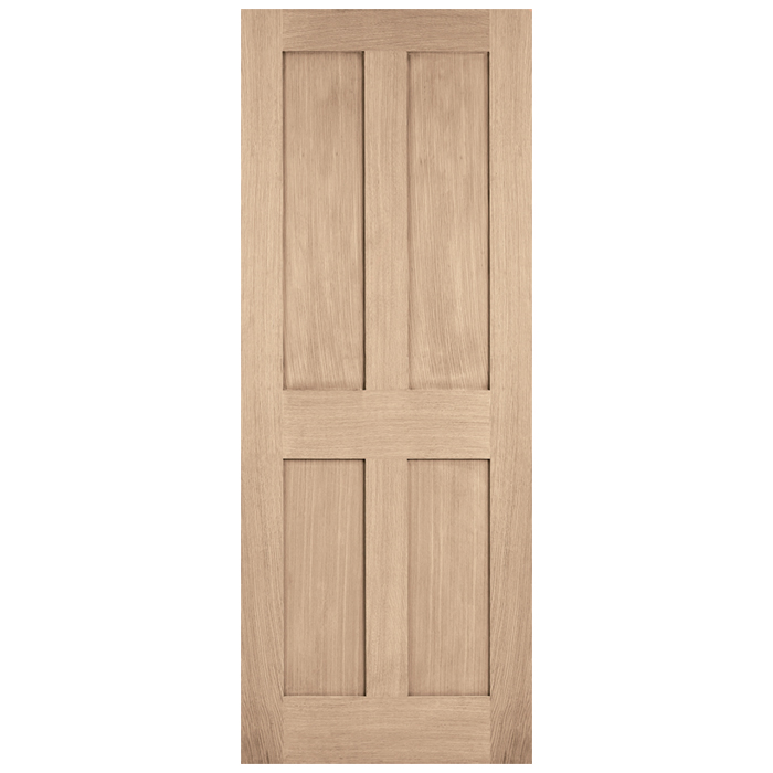 LPD London Pre-Finished Oak 4-Panels Internal Door