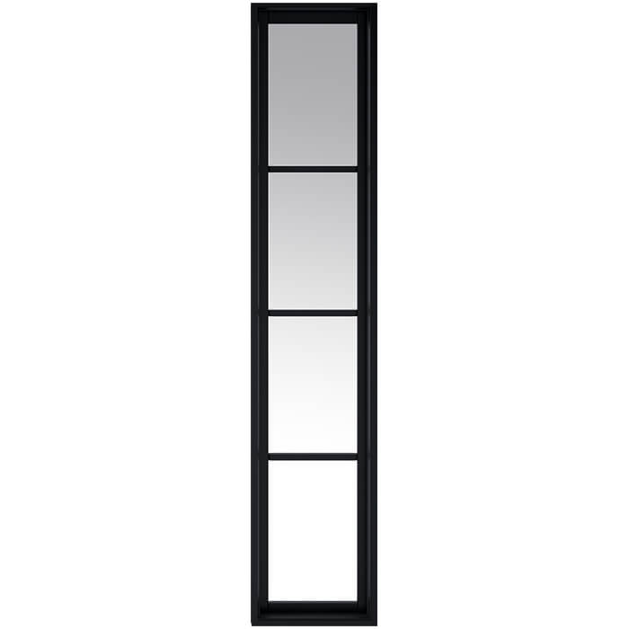 LPD W6 Soho Pre-Finished Black 4-Lites Internal Clear Glazed Sidelight