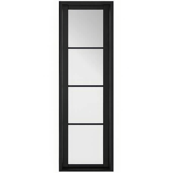 LPD W8 Soho Pre-Finished Black 4-Lites Internal Clear Glazed Sidelight