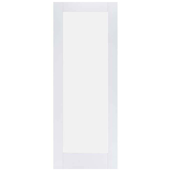 LPD Pattern 10 White Primed 1 Light Frosted Glazed Internal Door