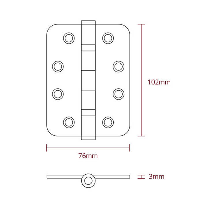 Deanta Grade13 Stainless Steel Ball Bearing Hinges