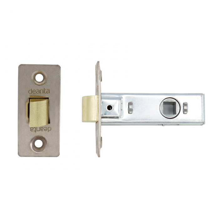 Deanta Tubular Latch Satin Nickel Non Fire Rated