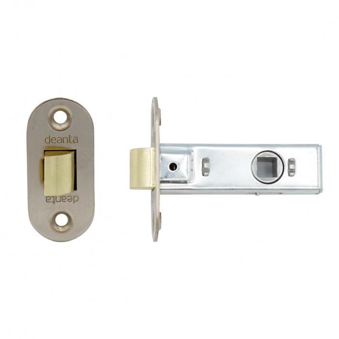 Deanta Tubular Latch Satin Nickel Non Fire Rated