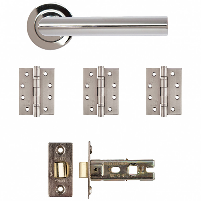 Deanta Ares Tubular Latch Kit - Polished Chrome Plated