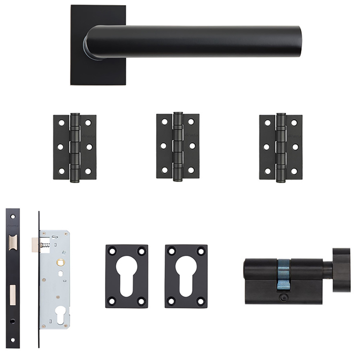 Deanta Ares Urban Matt Black Shash Lock Kit