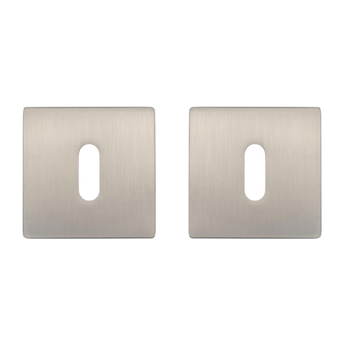 Deanta 50 x 50mm Square Rose Escutcheon Pair - Satin Nickel