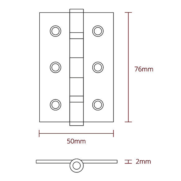 Deanta Urban Black Steel Hinges