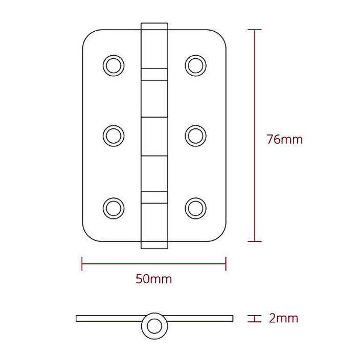 Deanta Urban Black Steel Hinges