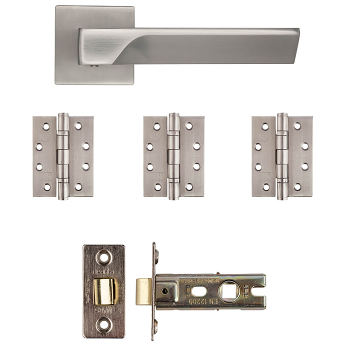 Deanta Athens Satin Nickel Tubular Latch Handle Kit