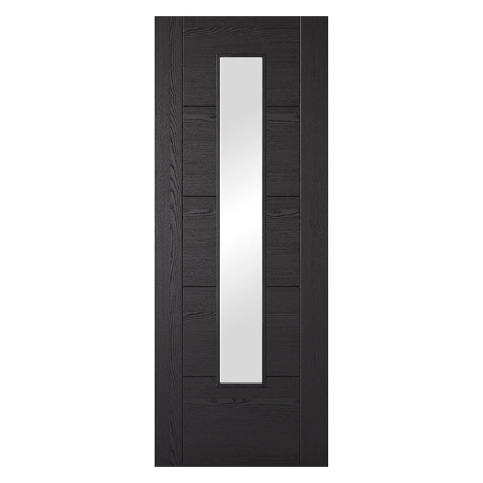 LPD Vancouver Pre-Finished Charcoal Black Long Light Clear Glazed Internal Fire Door